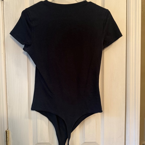 Soft Matte Seamless Tee Bodysuit - Navy Blue - M - Picture 3 of 3